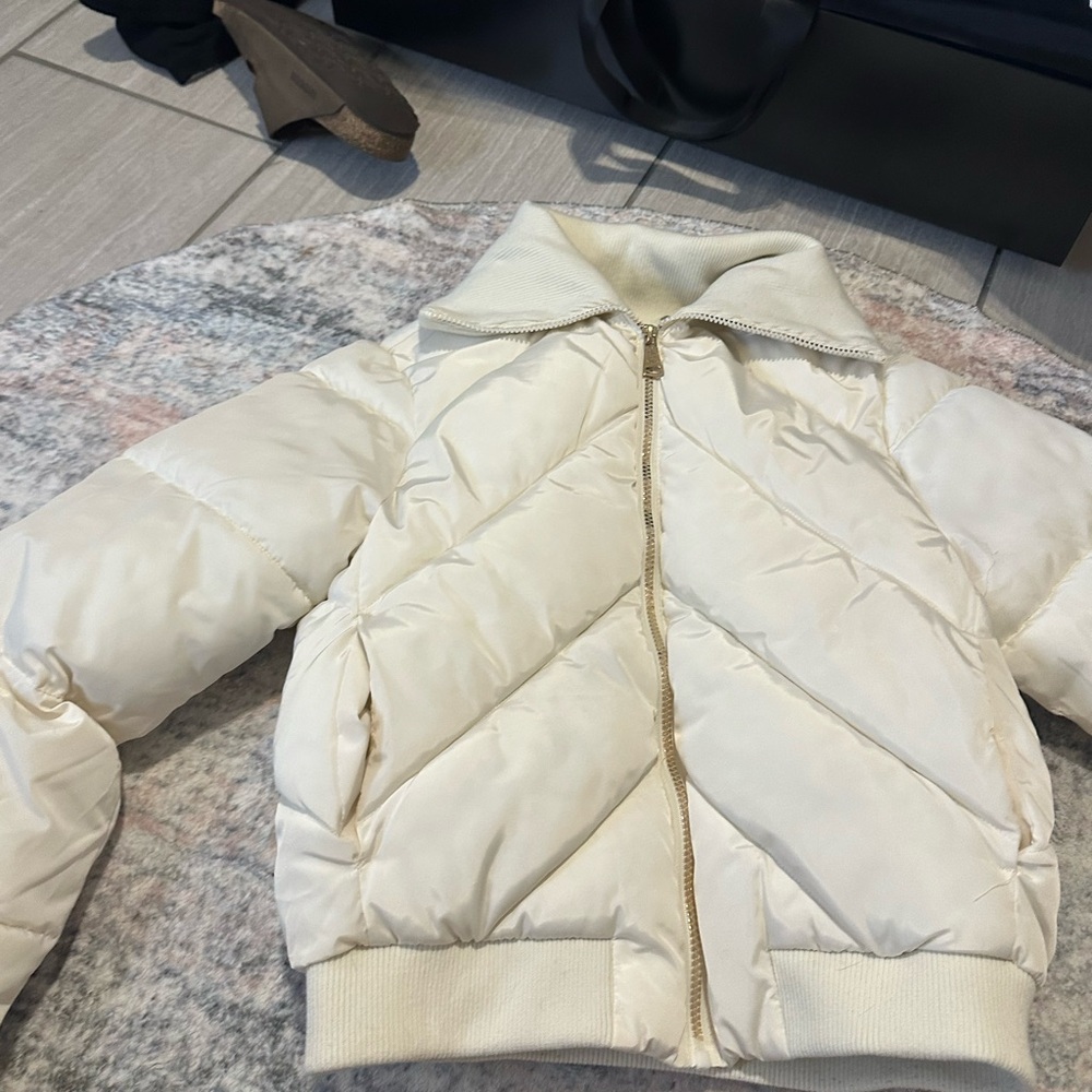 Women's Cream Puffer Jacket
